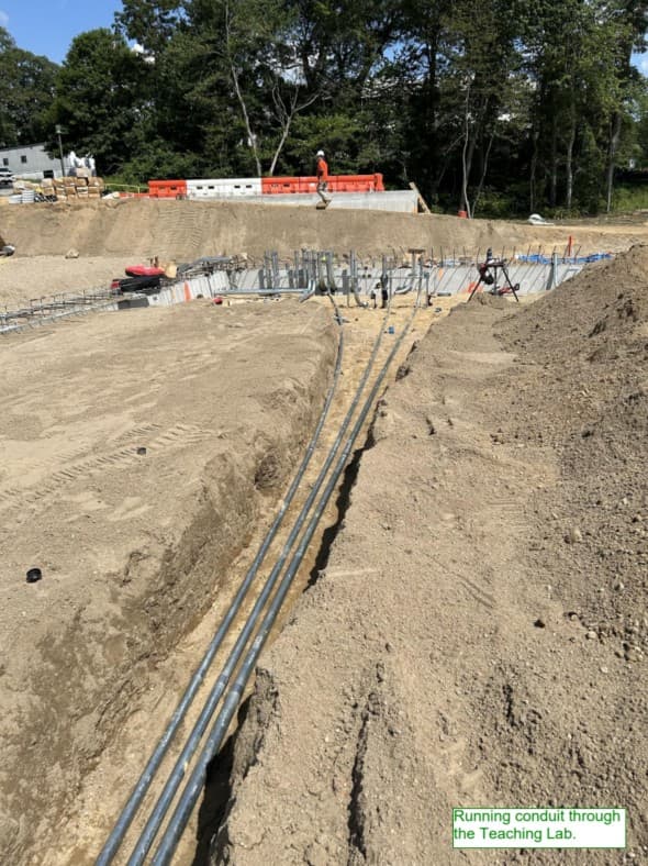 Aerial view of an infrastructure project managed by DIJ